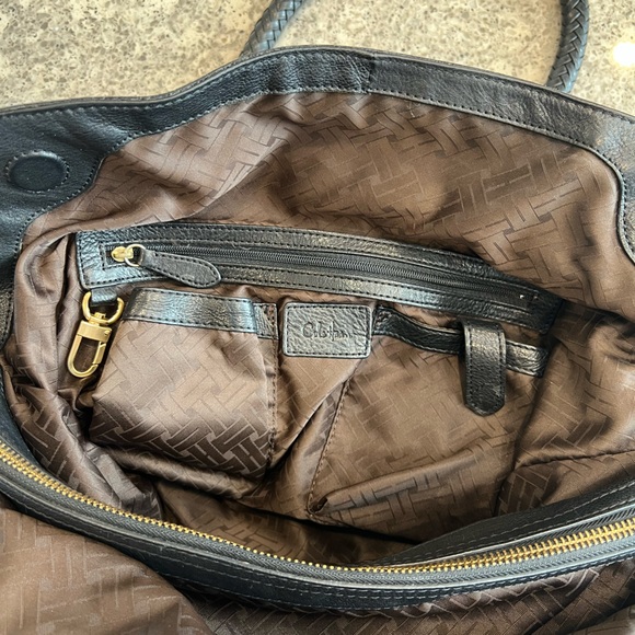 COLE HAAN Gorgeous Leather Black Bag with Tassle - Picture 7 of 13